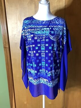 Chico’s blue and turquoise tunic, size small (Chico’s size 0)